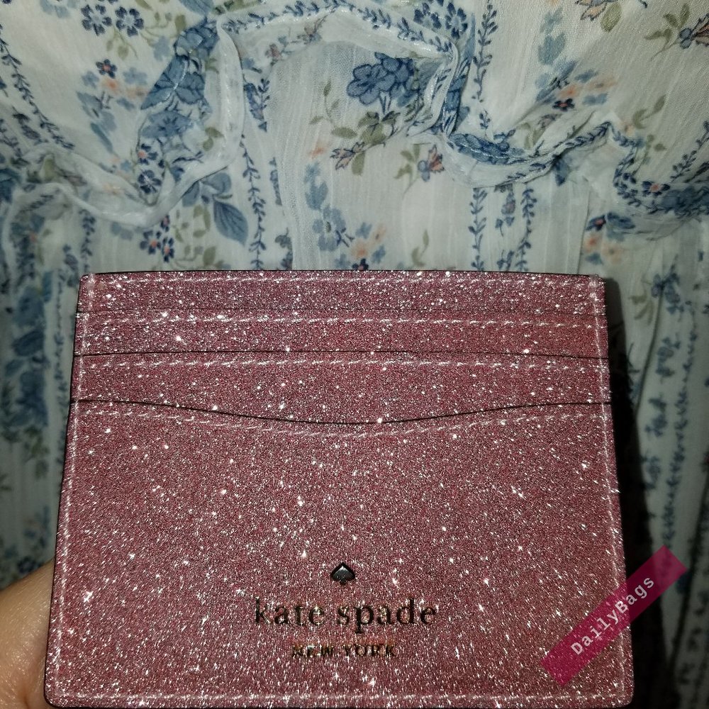 KATE SPADE SLIM CARD HOLDER ROSE PINK LOLA CREDIT - Picture 2 of 7